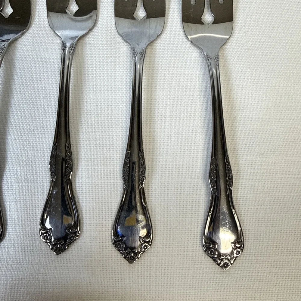 Oneida Mansfield Amadeus Forks Salad 10 Wm A Rogers Deluxe Stainless Flatware